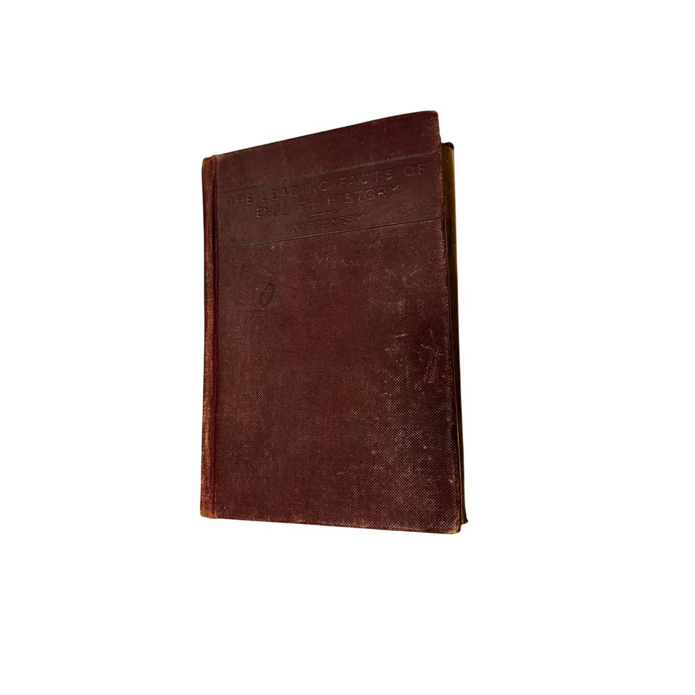 The Leading Facts of English History DH Montgomery Antique Red‎ Hardcover Book